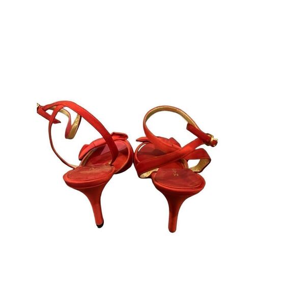 Michael Red High Heels Satin Bow Women’s 6 - Picture 3 of 5